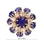BRABRAAA 10 Chiếc Nút Trâm Cài Trang Trí, Vỏ Nút Kim Cương Giả Hình Nấm Royalblue, Nút Kim Loại Nhựa Trang Trí Nút Phụ Kiện Quần Áo Nút Trang Trí Ngày Lễ