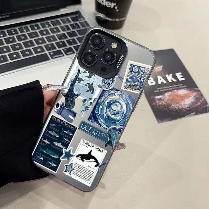 Ốp điện thoại Shark IMD cho iPhone 17 16 15 14 13 12 11 Pro Max Plus X Xr Xs Max 7 8 Plus