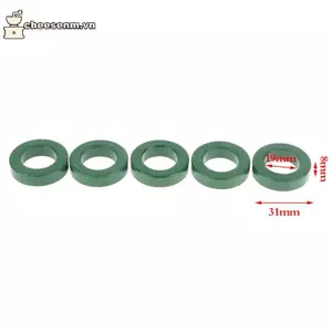 Cheenm 5 chiếc Vòng lõi Ferrite màu xanh lá cây có độ dẫn điện cao Mn-Zn 31 * 19 * 8mm Cuộn cảm lọc chống nhiễu VN