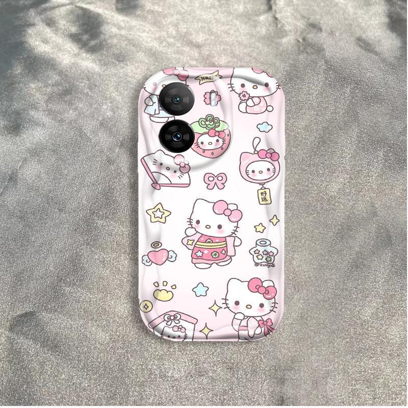 Ốp Silicon Hoạt Hình Cho OPPO A57 4G A77 4G A77S 4G 3D Bé Gái Vỏ Điện Thoại Mềm TPU Kitty Girl Sinh Viên Ốp Lưng Chống Sốc
