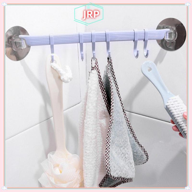 JRP Xanh / Trắng / Hồng Hút Loại Móc 6 Hàng Cho Nhà Bếp Phòng Tắm Góc Treo Không Có Dấu Hiệu Móc Treo JRP