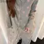 AA Thu Đông Mới Ice Silk Thread Quần Dài Tay Bộ Đồ Ngủ Áo Cardigan Nữ Rời Dễ Thương Nhà Bộ Quần Áo VN