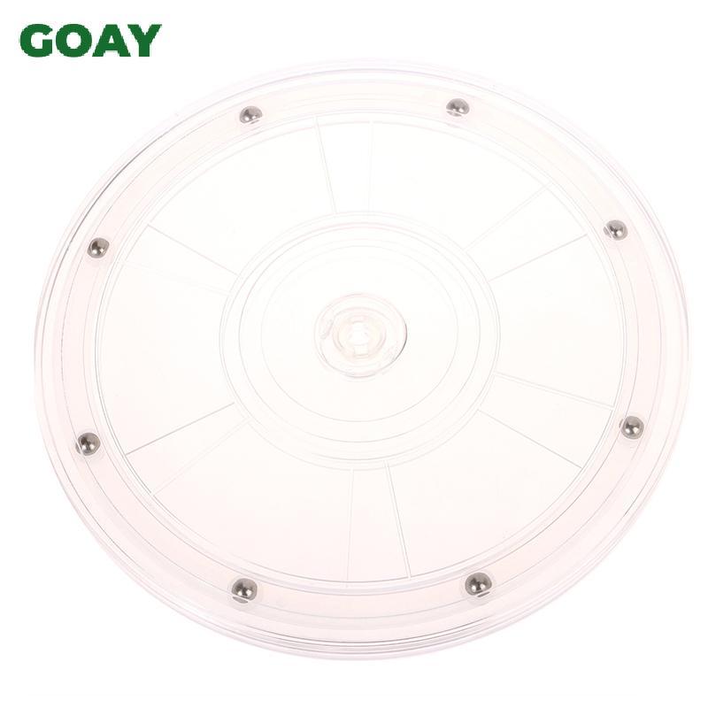 Bàn xoay trang trí 360° tròn trong suốt GOAY, đế trưng bày trang sức, phần cứng nội thất VN