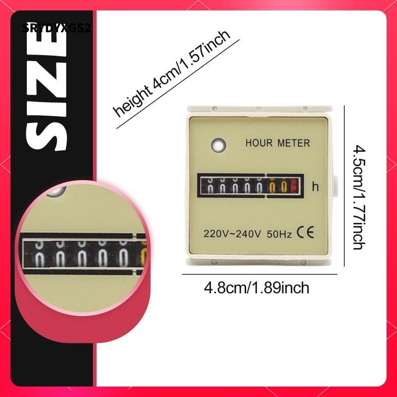 Đồng hồ đo giờ cơ Máy đếm giờ AC220-240V Thiết bị định giờ Chuyên nghiệp cho máy phát điện điều hòa Xe trượt tuyết