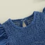 Bộ áo liền quần Denim mùa hè cho bé gái Bộ áo liền quần có dây đeo nơ