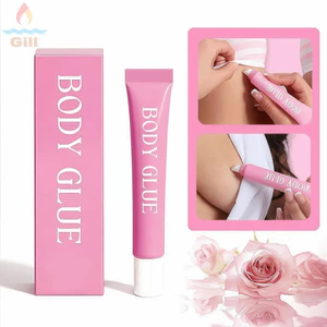 Keo dán cơ thể GIL 20ML, Keo dán cơ thể dạng lỏng trong suốt khô nhanh, Keo dán cơ thể chống thấm nước chống mồ hôi dễ dàng làm sạch cho hàng đầu cắt thấp
