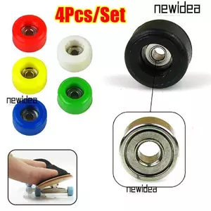 NEWIDEA 4 Chiếc Ngón Tay Bánh Xe, PU Kim Loại Chuyên Nghiệp Mang Bánh Xe, Bền Urethane Mini CNC Ngón Tay Ván Trượt Phụ Kiện