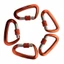 PYCOU Professional Safety Carabiner, Thiết bị bảo vệ leo núi 12KN Móc chìa khóa hình chữ D, Công cụ tăng dần ngoài trời 48 * 80mm 7 màu