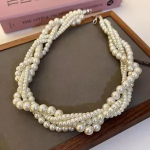 Dây buộc ngọc trai buộc dây cho nữ Hình học Nelaces Đám cưới Phụ kiện trang sức cô dâu VN