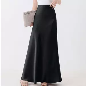 Quần áo nữ cỡ lớn Váy đuôi cá chị béo Phong cách mới Mùa hè eo cao Drap quấn hông Trượt tuyết chữ A dài vừa phải