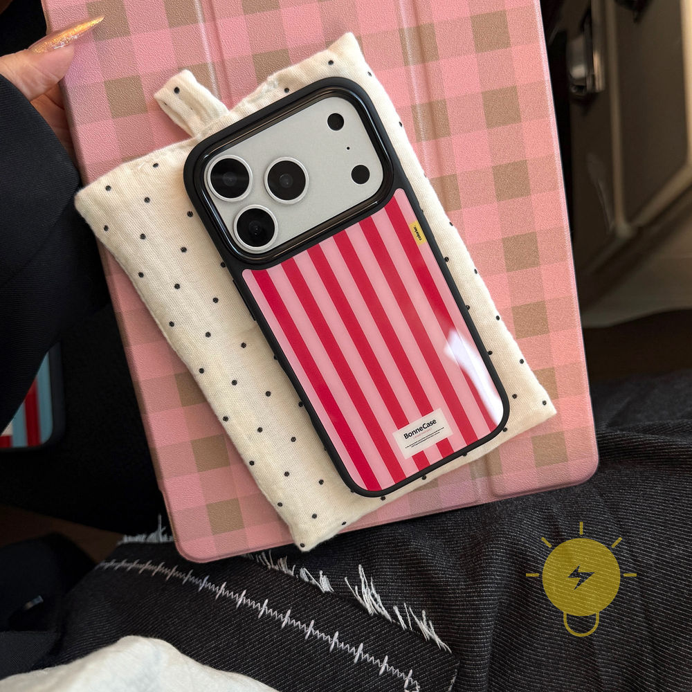 Phone Case For iPhone 17 Pro Max Plus 16 15 14 13 12 TPU Black Aesthetic Korean Cute