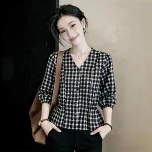 Áo thun ngắn tay kẻ sọc thời trang dáng rộng thời trang mùa hè mới dành cho nữ