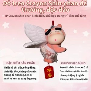 Móc Gương Ô Tô Hình Shin-chan Cánh Tiên, Gấu Mông Thiên Thần Dễ Thương, Trang Trí Nội Thất Xe Mới，Mặt dây chuyền ô tô
