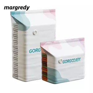MARGREDY 2 Túi Bảo Quản Chân Không, Túi Nén Kích Thước Lớn Có Thể Tái Sử Dụng, Tiết Kiệm Không Bơm Không Gian Nhựa Túi Bảo Quản Quần Áo Sử Dụng Tại Nhà