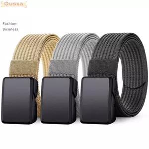 Dây thắt lưng khóa nhựa OUSXA, Thiết kế thương hiệu sang trọng Dây bện Nylon có thể điều chỉnh, Dây đeo vải Canvas giải trí thông thường