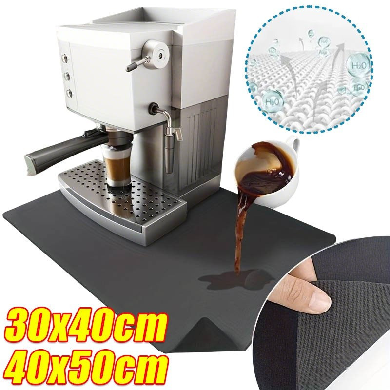 Thảm cà phê thấm khô nhanh / Thảm sấy bát đĩa chống trượt nhà bếp / Bộ đồ ăn để bàn Tấm thoát nước