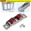 BAMBOOB 1 Cái / 4 Ròng Rọc Cửa Sổ, Phụ Kiện Cửa Trượt 80 Loại Con Lăn Trượt Cửa, Bánh Xe Khe Nylon Im Lặng Bằng Thép Không Gỉ