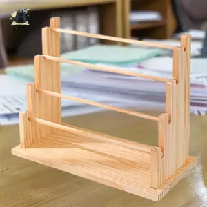 Giá đỡ trưng bày Ra bằng gỗ 2 lớp Sử dụng tại nhà Phụ kiện tóc Trang sức Mũ triển lãm Ra Trang sức Lưu trữ mới