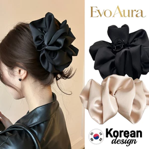 Kẹp tóc XL dạng phồng, chất liệu satin, thiết kế đám mây, giúp mặt nhỏ