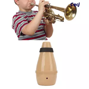 Bộ giảm thanh Trumpet CQCJ, Màu gỗ ABS Chất liệu Trumpet Thực hành Tắt tiếng, Phụ kiện Trumpet chuyên nghiệp để thực hành Trumpet