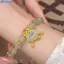 Bluelover Luy Ngọc Chuông Cổ Mặt Dây Chuyền Đính Hạt Vòng Tay Phong Cách Trung Hoa Mây Tốt Lành Vòng Tay Hai Lớp Nữ Trang Sức Thời Trang Mới
