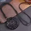 Bluelover Tự Nhiên Obsidian Tay Khắc Trung Quốc Rồng Phượng Chim Bùa Hộ Mệnh BaGua Nelace Dành Cho Nữ Lu Linh Vật Bùa Mặt Dây Chuyền Mới