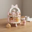 Quà Tặng Giả Vờ Tiệc Trà Món Tráng Miệng Đứng Sơn Hồng Sweet Shop Play Set Đánh Bóng Cạnh Cho Bé Gái, Trẻ Em