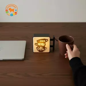CANAMEK Mini Lightbox Tủ Lạnh Nam Châm Cà Phê Sáng Tạo Du Lịch Lưu Niệm Từ Tính Dạ Quang Hộp Đèn Trang Trí Nhà Cửa Quà Tặng CSF