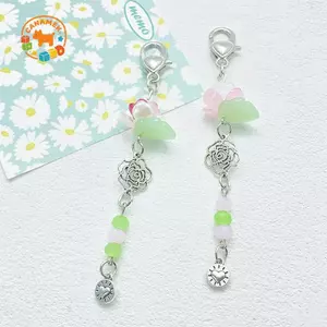 CANAMEK Ngọt Ngào Dễ Thương Điện Thoại Di Động Dây Xích Điện Thoại Thời Trang Đơn Giản Hoa Móc Khóa Tinh Tế Bapa Phụ Kiện Trang Trí Quà Tặng CSF