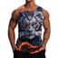 Tiger 3D Tank Top Nam, Áo Vest mát mẻ không tay mùa hè 2026, Áo thun động vật mềm mại thoáng khí dạo phố