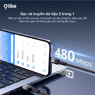 「 Bán chạy 」 Olike D102 Cáp Sạc Nhanh Type-C/ Lightning /Micro USB/USB-A 60W/100W, Dây Sạc Nylon Bện Cho iPhone Samsung Xiaomi OPPO