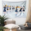 KPOP Hearts2Hearts 《 Lemon Tang 》 Tấm thảm treo tường có kẹp Tấm thảm Polyester Treo tường phòng ngủ