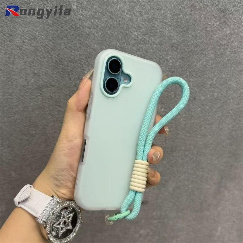 Ốp Lưng 2 Trong 1 Cho Xiaomi 17T 17 Pro Max 15T 14T 11T Pro Mi 11 Lite Vỏ Màu Kẹo Vỏ Điện Thoại Chống Sốc Dễ Thương Có Dây Buộc Ngắn