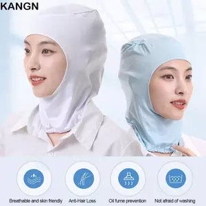 Mũ chống bụi KANGN, Mũ bảo vệ cổ màu trơn, Mũ làm việc thoáng khí co giãn Nam Nữ