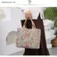 # HB # Túi Tote dệt hoa Tay cầm chắc chắn thêu cổ điển Chất liệu tái chế dung tích lớn Thân thiện với môi trường cho chuyến đi mua sắm hàng ngày.