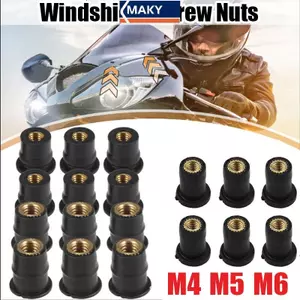 MAKY Xe Máy Điều Chỉnh Kính Chắn Gió Đai Ốc Cao Su N4m5m6 Đồng Đai Ốc Mở Rộng Cao Su Cũng Đai Ốc Đinh Tán Chốt VN