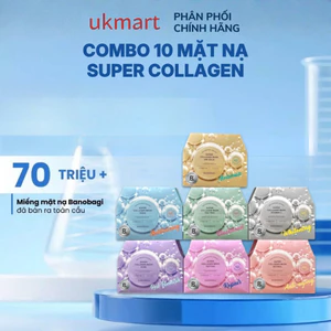 Combo 10 Miếng Mặt Nạ Banobagi Super Collagen Mask Wrinkle Improvement & Brightening Backhead