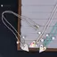 KUZHEN Handmade Thắt Nút Dây Trái Tim Mặt Dây Chuyền Nelace Áo Len Thời Trang Dây Xích Staable Ngôi Sao Ngọc Trai Nelace Dành Cho Nữ Trang Sức Quà Tặng HOT