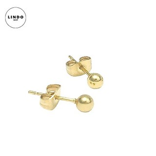 Khuyên tai unisex basic - Bông tai bi đầu tròn cá tính nhiều màu LINDO Titan không đen, không gỉ thích hợp đeo mọi dịp