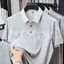 Họa tiết ngựa động vật mùa hè nam dáng rộng cổ áo polo ngắn tay