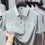 Họa tiết ngựa động vật mùa hè nam dáng rộng cổ áo polo ngắn tay