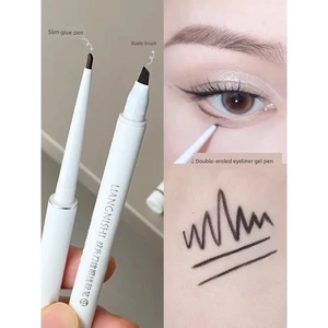 bút kẻ bọng mắt 2 đầu bút kẻ mắt dạng chì cọ kẻ mắt eyeliner Đi kèm với bút Gel kẻ mắt Blade Brush!Dễ dàng phác thảo sự kết thúc của mắt Phụ nữ chống mồ hôi lâu trôi tự nhiên