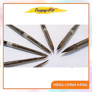 Cọ Nhọn Sunway B207 Lông Sóc – Đi Nét, Tỉa Vẽ, Mài Nước, Sơn Dầu, Acrylic