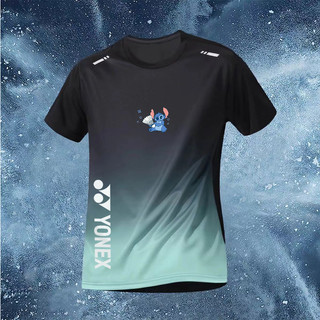 Áo choàng cầu lông in hình 3D YONEX Gradient khô nhanh thoáng khí Áo thun chạy bộ thể dục quần vợt rộng rãi dành cho nam và nữ