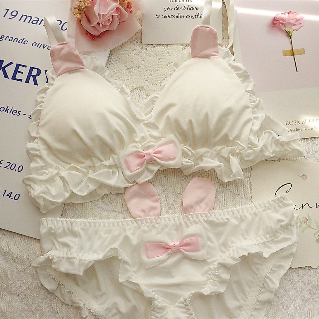 Bộ Đồ Lót Tai Thỏ Dễ Thương Phong Cách lolita Nhật Bản