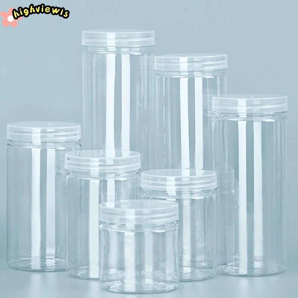 HIGHVIEWLS Chai đóng gói rỗng, Lon kín cấp thực phẩm, Xô đựng đồ tròn di động có nắp Hộp đựng thực phẩm
