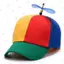 PYCOU Snapback Hat Cánh quạt máy bay trực thăng Cầu vồng Mũ chống nắng ngộ nghĩnh