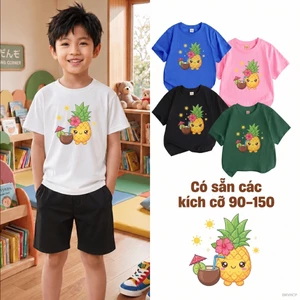 Áo ngắn tay bé trai phong cách Hàn Quốc học sinh tiểu học mềm mại
