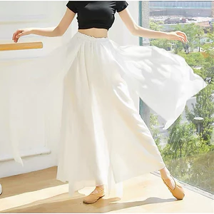 Quần ống rộng múa cổ trang/ múa đương đại phối màu 4 tà trước sau