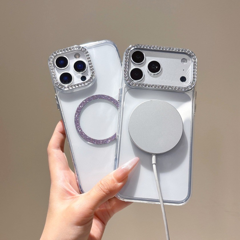 Ốp lưng trong suốt kim cương lấp lánh thời trang cho Google Pixel 5A 5XL 6 6A 7A 8A 9A 4 5 7 8 9 10 Pro XL Vỏ cản sạc không dây từ tính